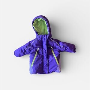 Purple and Green Kids Winter Jacket